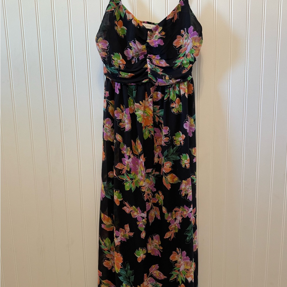 Lush Black Floral Maxi Dress - Picture 3 of 5
